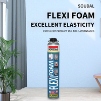 Agent moussant polyuréthane SOUDAL 750 ml, mousse à séchage rapide, adhésif pour panneaux muraux, ardoise, classe B2, ignifuge, super élastique