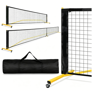 Sistema de Red de Pickleball Portátil con Ruedas, Tamaño Reglamentario, Marco Metálico, para Interiores y Exteriores, Grado Torneo, Bolsa de Transporte Profesional - Product Image 1