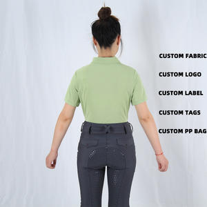 Camisa ecuestre única ARLAN para mujer, polo ecuestre de manga corta, ropa ecuestre - Product Image 2