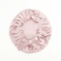 Bonnet de cheveux à couche unique 100% 16mm soins des cheveux en soie de mûrier bande élastique réglable grand bonnet de nuit en soie pour les femmes