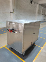Chariot Électrique à Quatre Roues en Acier Inoxydable et Aluminium, Moteur 400W, Empilable, Pliable, Alimenté par Batterie, pour Outils et Aliments (OEM)