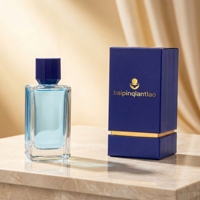 Flacon de parfum carré personnalisé pour fête et rendez-vous, 30 ml, 50 ml, 100 ml, avec bouchon en plastique