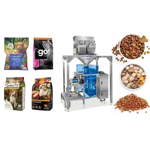 Machine automatique d'emballage de remplissage et de scellage à fermeture éclair pour snacks et aliments pour chiens