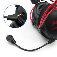 Kingston headphone HyperX Cloud Alpha, mikrofon penghilang kebisingan dengan kaca depan 3.5mm colokan berlapis emas dengan LED