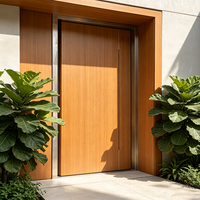 Porte en bois minimaliste, porte-fenêtre silencieuse, porte en bois massif, isolation phonique, porte extérieure commerciale, porte battante dédiée