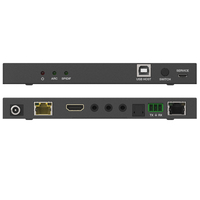 18Gbps untuk HDBaseT Ethernet Faceplate Extender IR Dua Arah Hingga 100m Mendukung Fungsi USB KVM PoC HDCP 2.2/1.4 Matrix