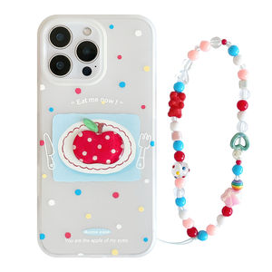 Petits pois colorés pour Iphone15promax pomme rouge en trois dimensions 16 étui pour téléphone portable 14 13 lanière <span class=keywords><strong>11</strong></span> Silicone <span class=keywords><strong>pas</strong></span> <span class=keywords><strong>cher</strong></span> - Product Image 6