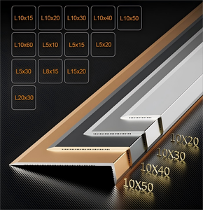 Tự dính Nhôm <span class=keywords><strong>L</strong></span> hồ sơ cạnh <span class=keywords><strong>TRIM</strong></span> gạch phụ kiện góc bảo vệ cho tường góc bên ngoài - Product Image 2