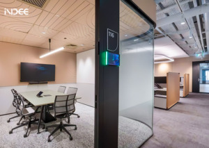 Cloison intelligente en verre dépoli, mur haut <span class=keywords><strong>de</strong></span> bureau à persienne ignifuge personnalisé - Product Image 6