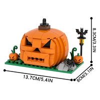 MOC1760 Série Créative Citrouille d'Halloween 224 Pièces Briques à Assembler Collection Éducative Blocs de Construction en Plastique DIY Jouets Cadeaux pour Enfants