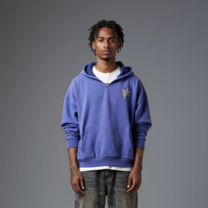 Vintage Washed Loose Pocket Cotton Hoody High Quality Custom Logo Heavyweight Designed Unisex Custom Men's Hoodies Hoodie