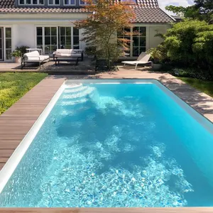Fábrica personalizada Villa jardín fibra de vidrio gran familia enterrada al aire libre jacuzzi piscina