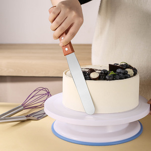Kit complet d'outils de pâtisserie : douilles de décoration, moule à tartelettes, moule à gâteau, plaque à pizza, support tournant pour pâtisserie et desserts, kits de décoration pour la maison - Product Image 4