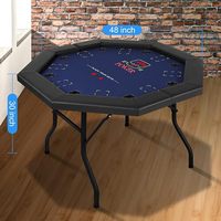 Table octogonale pliable pour 8 personnes Texas Hold'em Chip Taille de couleur spéciale pour salle d'échecs pour joueurs de poker et commerçants