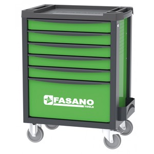 Carrito de Herramientas Fasano con 6 Cajones, Gabinete de Almacenamiento Rodante Verde para Taller y Garaje - Product Image 1