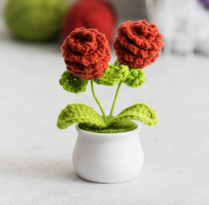 Nouveau M 2026 – Bouquet de fleurs au crochet fait main, accessoires floraux au crochet, appliques en coton à coudre pour projets DIY - Product Image 3