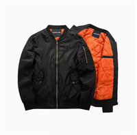 Blousons Bomber Homme Personnalisés Légers Coupe-Vent Manches Longues Fermeture Éclair Blousons Rembourrés Chauds