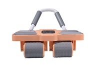 Rouleau abdominal professionnel à double roue, quatre roues avec quatre supports aux coins, tapis pour rouleau abdominal, rouleau abdominal