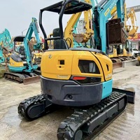 Excavatrice Kubota U30 d'occasion, 3 tonnes, à bras court, avec chenilles en caoutchouc et système hydraulique auxiliaire pour travaux d'ingénierie