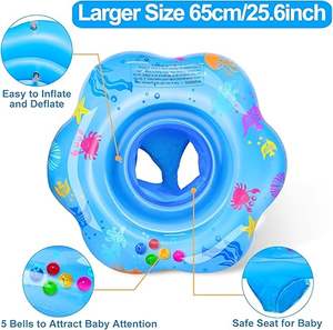 Bouée de natation gonflable en PVC pour bébé, antidérapante, sécurisée pour nourrissons et tout-petits, utilisation en piscine, colorée - Product Image 3