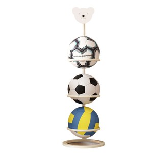 Estante de Almacenamiento de Pelotas de 3 Niveles, Tipo Redondo, Material PP Blanco, para Niños, Organizador de Juguetes y Equipo Deportivo de Interior - Product Image 5