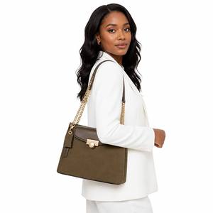Lot de stock à prix réduit, <span class=keywords><strong>surplus</strong></span> de stock, sacs en cuir PU vert olive pour femmes, sac à bandoulière en cuir PU pour dames - Product Image 1