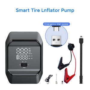 2024 Новый Умный стартер с высокоскоростной липосакторной батареей, блок питания для легковых и грузовых автомобилей, включает воздушный компрессор и 4 колеса - Product Image 2