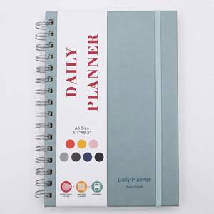 <b>A5</b> <b>Spiral</b> <b>Notebook</b> Waterproof Cover Reinforced Pocket Elastic Band Coil <b>Notebook</b> Enterprise Customized LOGO Wholesale - Product Image 2