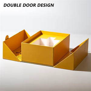 Boîte cadeau rigide en carton pliable à double porte HAIPAI, personnalisée, de luxe, avec gaufrage, laminage mat, doublure en éponge, recyclable, pour crème pour les yeux - Product Image 3