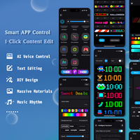 Pantalla LED Flexible Transparente USB, Controlada por Aplicación, con Reconocimiento de Voz y Pantalla Personalizable