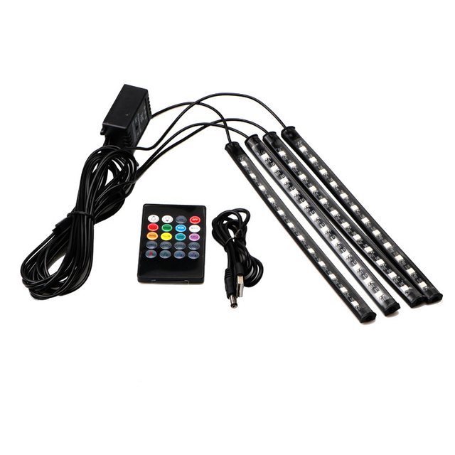 Music Control Auto Led Lighting System Car Interior Atmosphere Led Strip Lights Car Led  Cheap Led Strip Light