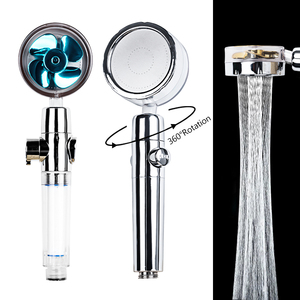 Pommeau de douche à hélice, économiseur d'eau, rotation à 360 degrés avec ventilateur, buse de pulvérisation haute pression ABS, accessoires de salle de bains - Product Image 1