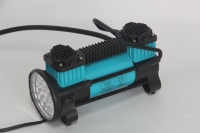 Nouveau gonfleur de pneu de voiture Portable Double cylindre pompe à air 150PSI 12V DC voiture allume-cigare prise compresseur d'air avec lumière LED