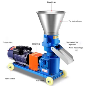 Pluimveevoer Apparatuur Diervoeder Verwerking Machine Mini Konijn Schapen Kip Diervoeder Pellet Mill Pelletizer