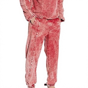 Custom Men Acid Wash Sweatpants Oversize Hip Hop Baggy Pants Heavyweight Drawstring Cotton Blank Sweatpants for Men <b>Joggers</b> - Product Image 3
