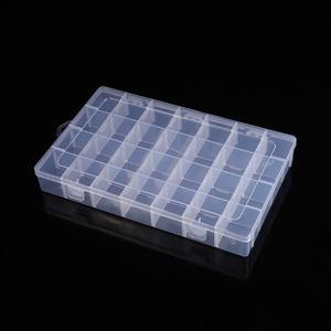 Boîte de rangement en plastique transparente à 28 compartiments, organisateur détachable pour perles, strass, pièces, rectangulaire, fabriqué au Zhejiang - Product Image 3