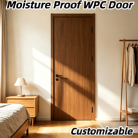 Porte de chambre en WPC résistante aux températures et aux parasites, avec kit de cadre en WPC pour la rénovation intérieure de villa