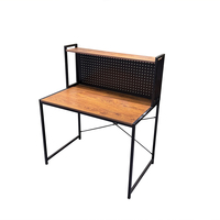 Table de travail de conception moderne pour hôtel, bureau, appartement, avec étagère de rangement en panneau perforé, table d'écriture, bureau de lecture