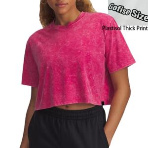 T-shirt court d'été pour femme de haute qualité personnalisé, taille Pule, graphique 3D, streetwear, haut court pour femme - Product Image 3