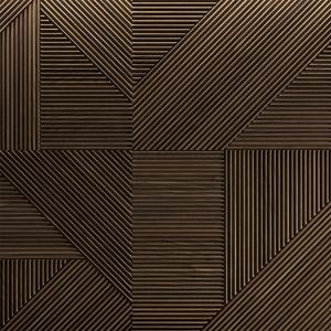 MUMUカービング3Dエフェクトブラックウォールボードクラッディングモダンアート屋内装飾ウッドストリップウォールスラットパネル - Product Image 4