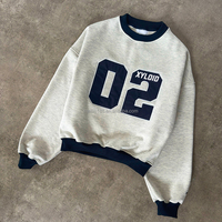 Ensemble de survêtement unisexe personnalisé avec broderie appliquée, coupe oversize, pour l'automne, tenue de jogging, survêtement de créateur