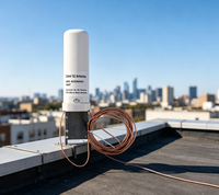 Antenne MIMO cylindrique extérieure large bande 600-4200 MHz 4G 5G omnidirectionnelle à double connecteur pour routeur de communication sans fil