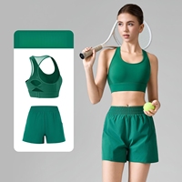 Ensembles d'entraînement personnalisés avec logo pour femmes, tenue de yoga courte, ensemble de fitness 2 pièces avec hauts en maille patchwork, ensemble de course et de yoga pour femmes, ensembles de fitness pour la gym
