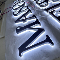 Enseignes de magasin d'affaires logo acrylique 3d lettres de canal LED personnalisées Enseignes rétroéclairées en métal publicité extérieure enseignes de magasin