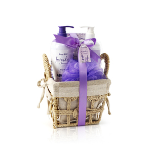 OEM Coffret cadeau pour <span class=keywords><strong>le</strong></span> nettoyage du corps personnalisé Coffret lotion pour <span class=keywords><strong>le</strong></span> corps de luxe hydratante et apaisante Sels de bain Coffret cadeau pour <span class=keywords><strong>le</strong></span> bain à la lavande - Product Image 2
