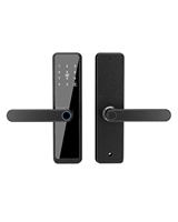 Serrure de porte intelligente avec écran tactile numérique, clavier à code, contrôle par application Tuya Ttlock, empreinte digitale