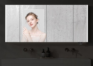 <b>Light</b> luxury rock slab seamless ceramic basin hot bending integrated basin intelligent <b>mirror</b> wall hanging bathroom cabinet - Product Image 2