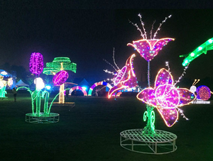 LED Flower Motif <b>Light</b> <b>String</b> Garden Decoration Waterproof Fairy Vine <b>Light</b> Outdoor Lawn Holiday Landscape - Product Image 1