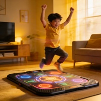 Tapis de danse électronique multifonctionnel avec chansons intégrées, tapis de jeu musical sensible au toucher pour les tout-petits de 3 ans et plus