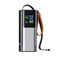 Batterie externe portable en alliage grande capacité 20000mAh Edge 100W 20V PD pour ordinateur portable Macbook avec câble Type-C rétractable et protection contre les surcharges